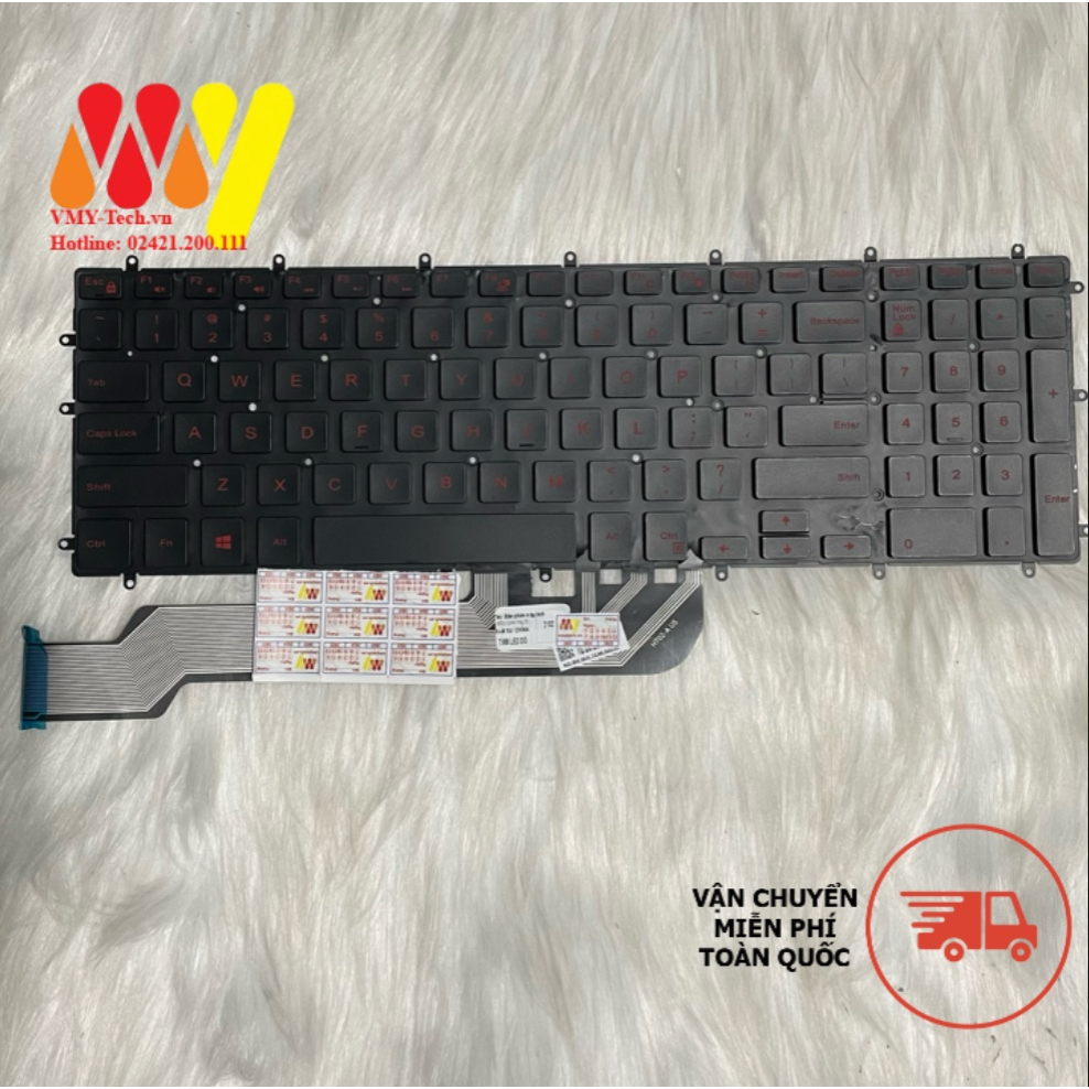 Bàn Phím Laptop Dell Inspiron 15 5565 5567 5570 5575 7566 7567 Vostro 5568 7570 7580 Model P65F Hàng ZIn Có LED