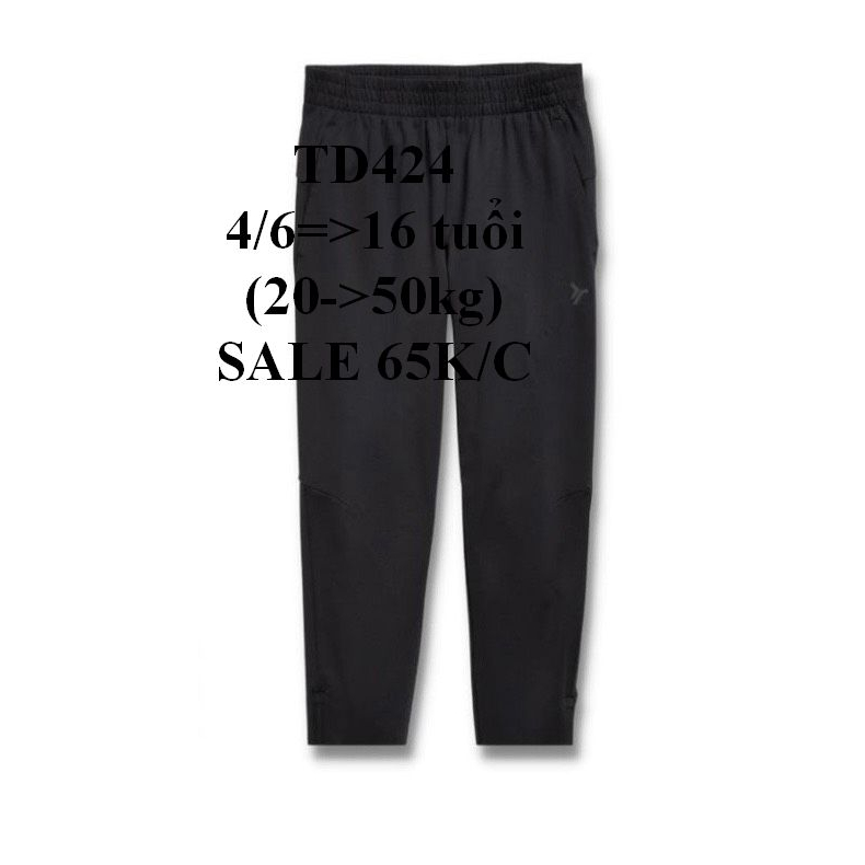 SALE 65K * Mã TD424: Quần thể thao bé trai hàng dư xịn hãng, chất vải dày dặn, có túi 2 bên, có dây rút điều chỉnh