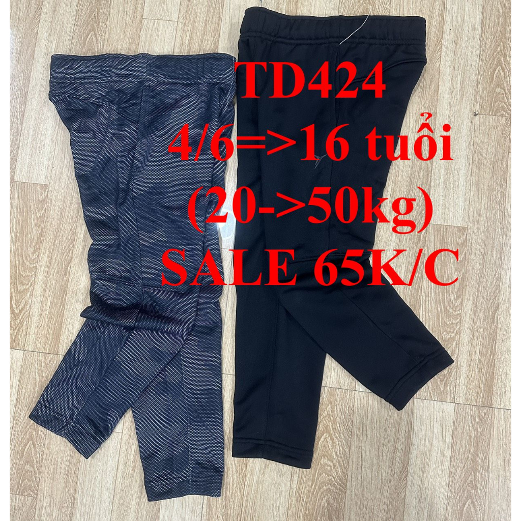 SALE 65K * Mã TD424: Quần thể thao bé trai hàng dư xịn hãng, chất vải dày dặn, có túi 2 bên, có dây rút điều chỉnh