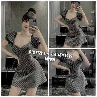 Đầm xoè hoạ tiết big size ms001