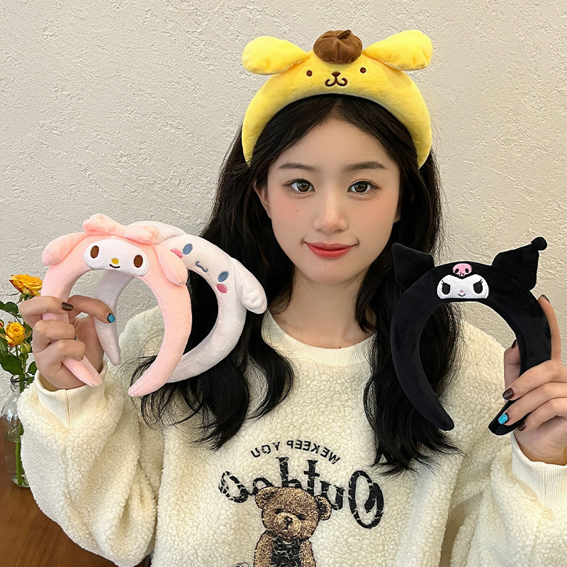 🍒🍒CHERRYKOKO Băng Đô Tai Mèo Sanrio Melody Nhồi Bông Dễ Thương Dành Cho Bé Gái Rửa Mặt