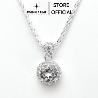 Mặt hoặc dây chuyền bạc nữ Twinkle Time đính đá cao cấp chất liệu bạc sang trọng 925 TT019-1