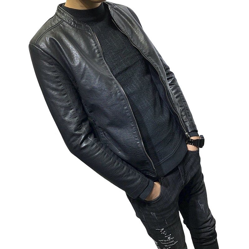 Áo Khoác Da Nam Cổ Tàu Cao Cấp Mẫu Mới Nhất Năm 2023
