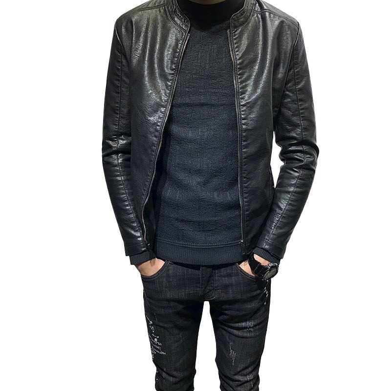 Áo Khoác Da Nam Cổ Tàu Cao Cấp Mẫu Mới Nhất Năm 2023