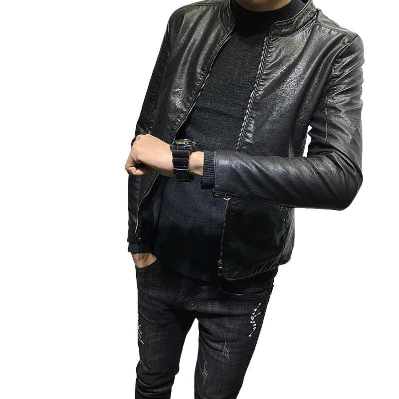Áo Khoác Da Nam Cổ Tàu Cao Cấp Mẫu Mới Nhất Năm 2023