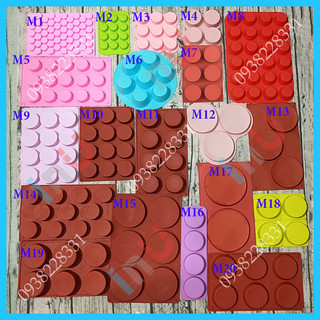 HCM - Khuôn silicon trụ tròn nhiều mẫu làm rau câu, nướng bánh cupcake, socola, xà bông handmade BSI