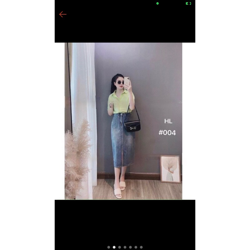 CHÂN VÁY JEASN DENIM XẺ TRƯỚC MẪU MỚI #930