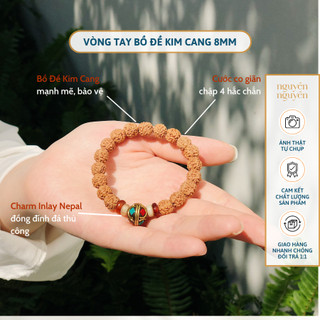 [Ảnh Thật] Vòng đeo tay hạt Bồ Đề Kim Cang mix charm Inlay Tây Tạng - Bình An tăng trưởng sức mạnh, may mắn thuận lợi