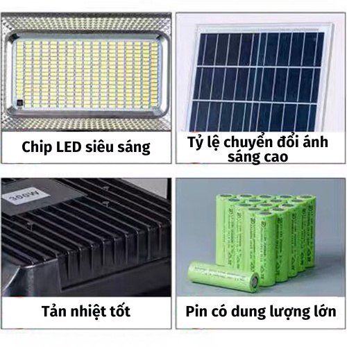 Đèn năng lượng mặt trời ngoài sân và trong nhà 500W 700W 1000W siêu sáng 15000mAh dây dài 5m
