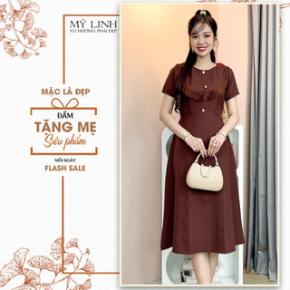 Đầm Nữ [ Linh Linh ] (HT LT638) Đầm công sở dáng dài thanh lịch sang trọng, siêu thanh lịch thời trang nữ