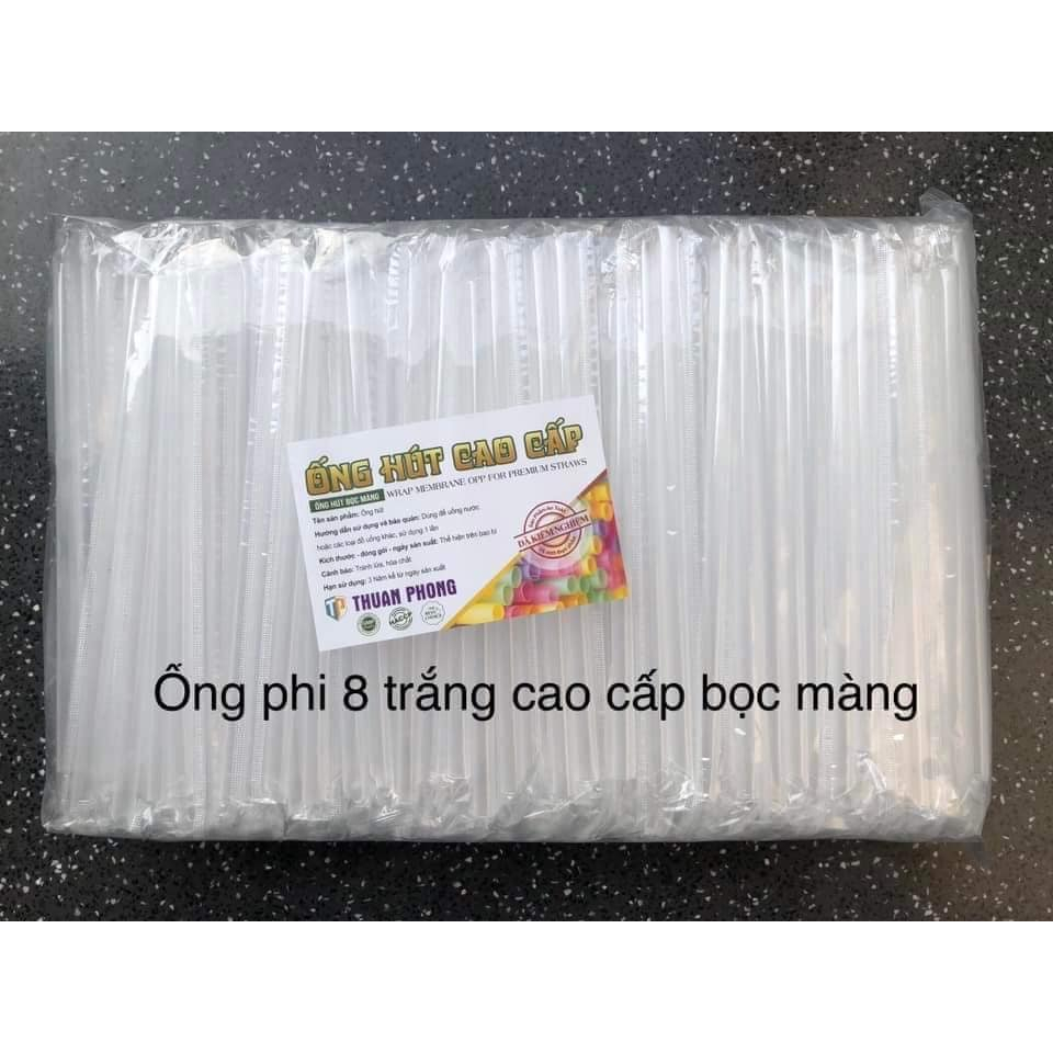 Set 150c ống hút trà chanh,chè hoa quả Cao Cấp PHI 8 (màng bọc OTP riêng )
