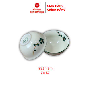 Bát ăn cơm, chén ăn cơm đào xanh cổ vịt, bát ăn cơm gốm bát tràng