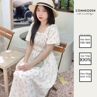 Đầm Hoa Tulip Tay Phồng CONMEODEN - LILA DRESS