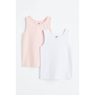 Set 2 áo ba lỗ bé gái - h&m - chât cotton mềm, thoáng mát