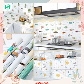 [Cao Cấp Loại Dày] 1m Decal dán bàn,dán tủ khổ 60cm,decal dán tường nhà bếp siêu đẹp Nhiều Mẫu PO8