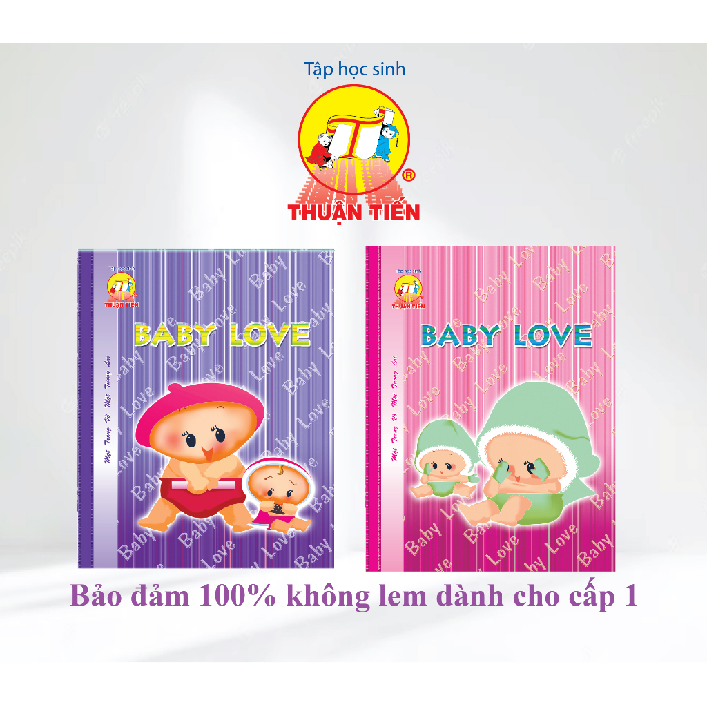 Tập 96 trang Baby Love Thuận Tiến (10 quyển / lốc)-4 ô ly vuông-100gsm