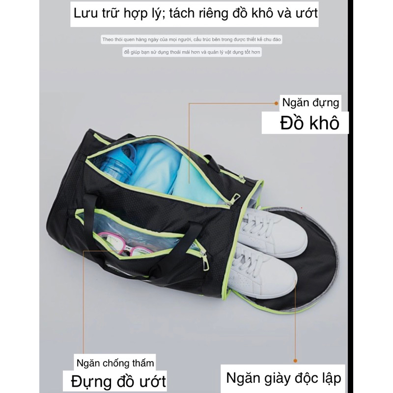 Sẵn- Túi trống Lining thể thao, du lịch hàng chính hãng