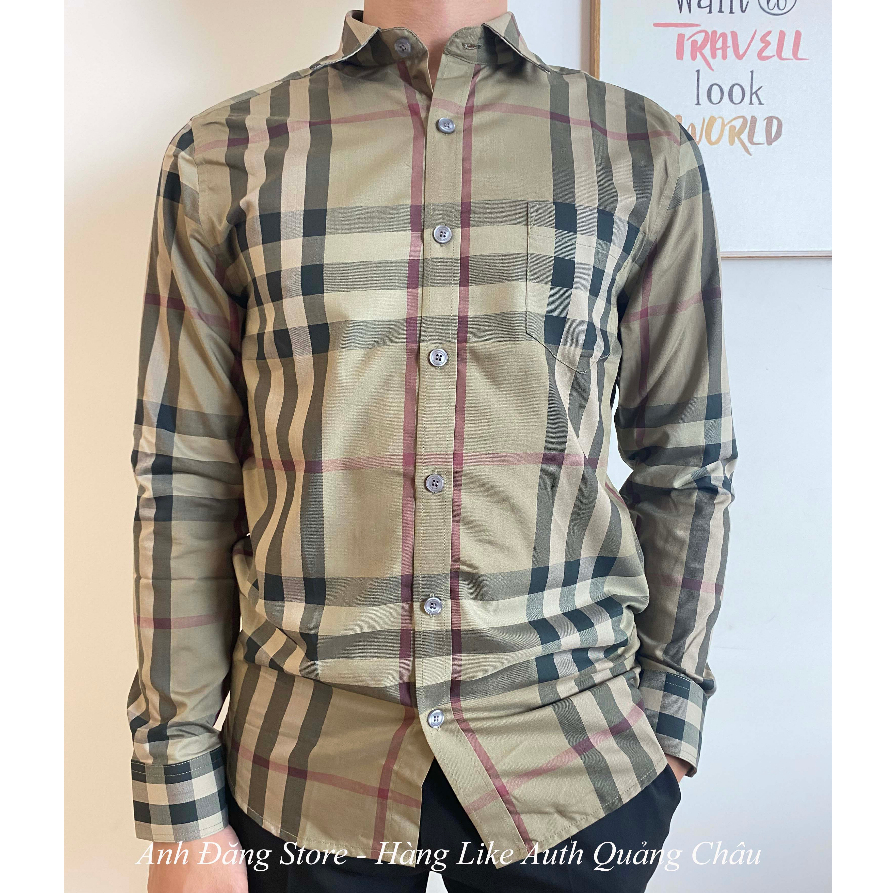 Sơ mi kẻ nam Burbery bản Like Au 1:1 cao cấp nhất