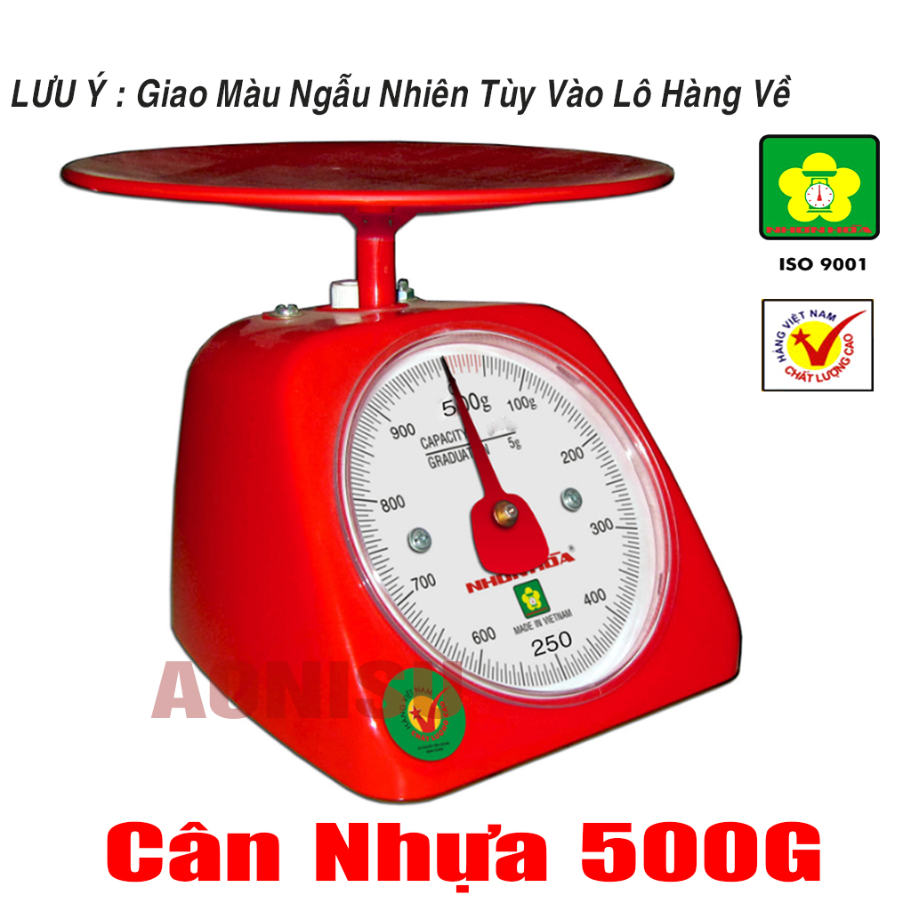 Cân Nhựa Nhơn Hòa CHÍNH HÃNG 500g / 1kg / 2kg - Cân Đồng Hồ Nhà Bếp Nhỏ Gọn Tiện Dụng AONISU