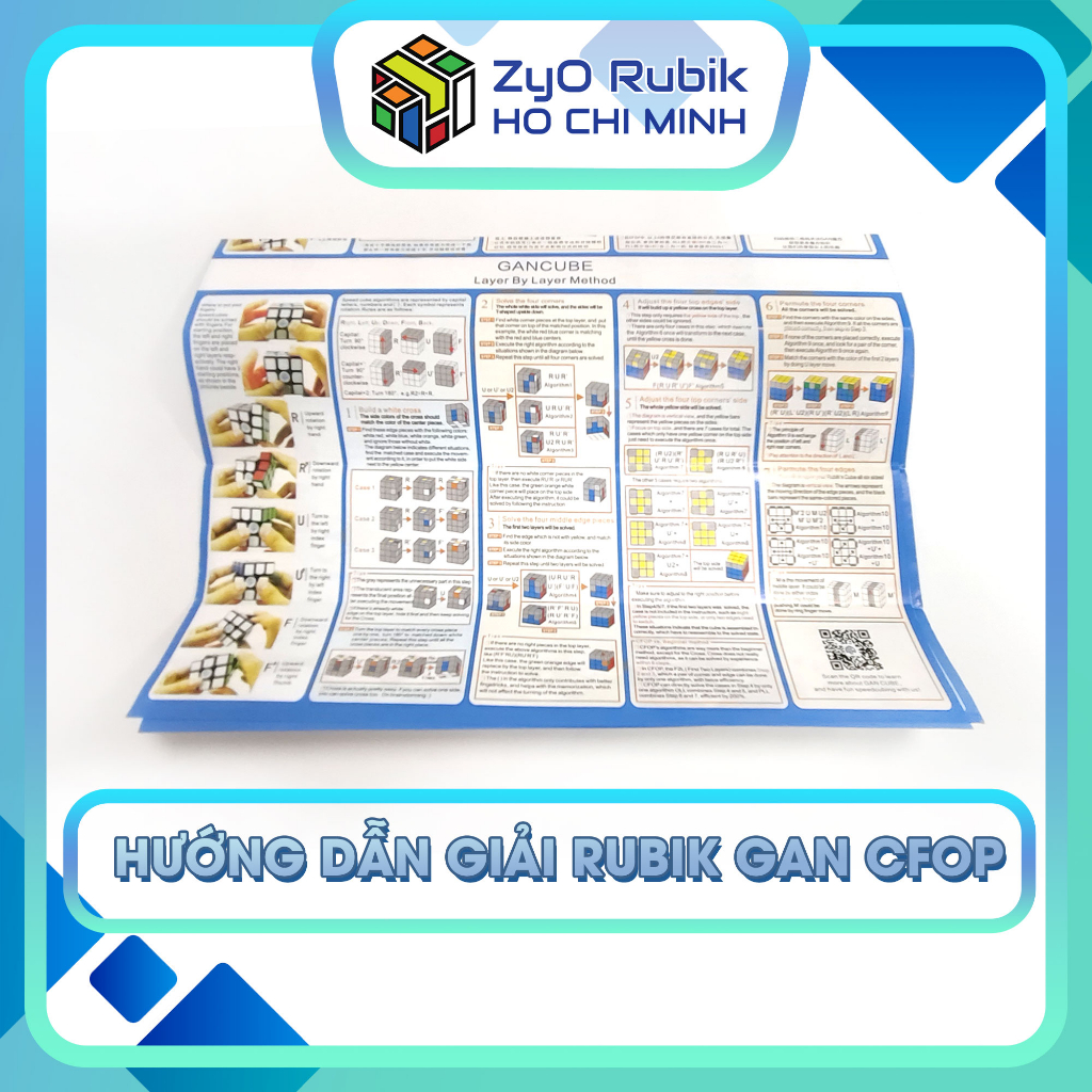 Phụ Kiện Rubik - Gan CFOP Công Thức Giải Rubic Nâng Cao - Gan CFOP F2L PLL OLL - Zyo Rubik Hồ Chí Minh