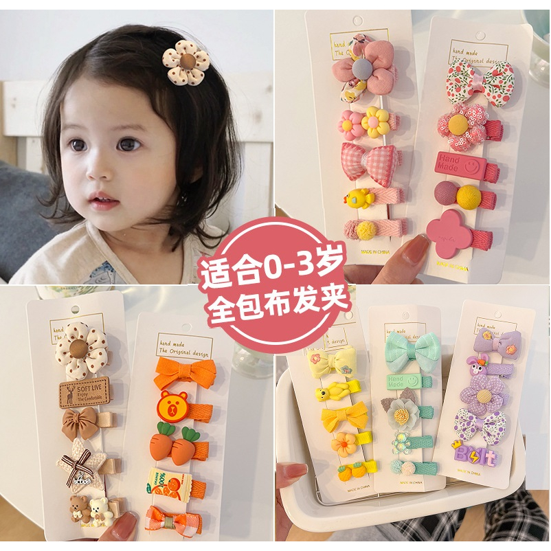 Set 5 Kẹp Tóc Bé Gái Siêu Dễ Thương, Kẹp Mái Xinh
