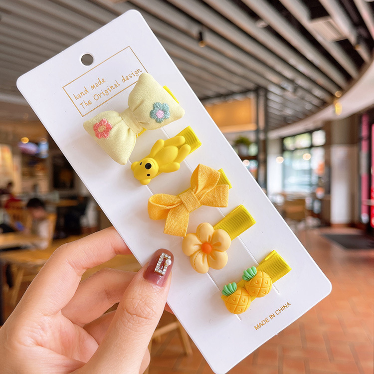 Set 5 Kẹp Tóc Bé Gái Siêu Dễ Thương, Kẹp Mái Xinh