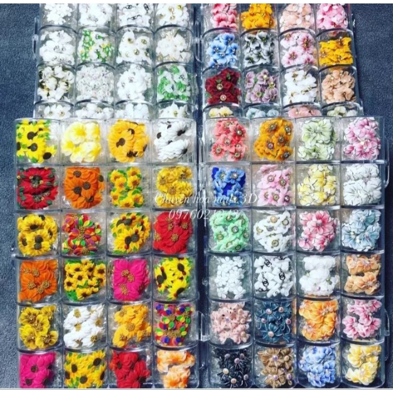 🌸🌸🌻Sale hoa bột nail giá rẻ như cho1k 1 bông+tặng thêm hoa