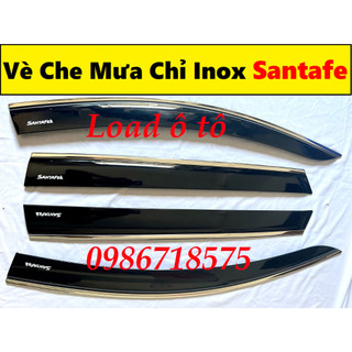 Vè Che Mưa Xe Santafe 2024-2018 Cùng 1 Form Vè Chỉ Inox Cao Cấp Nhất, Có Sẵn Keo Dán 3M