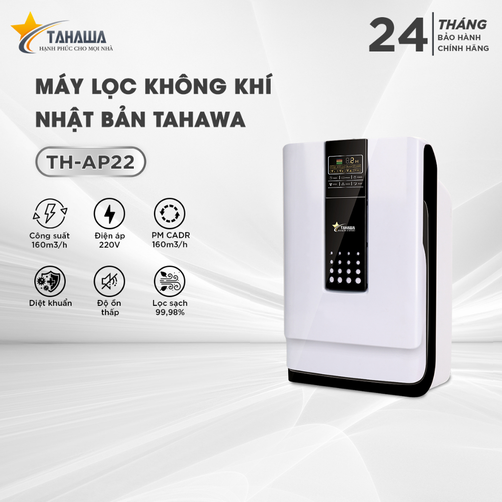 Máy lọc không khí TAHAWA TH-AP22 máy lọc không khí phòng ngủ lọc không khí, có ánh sang xanh diệt vi
