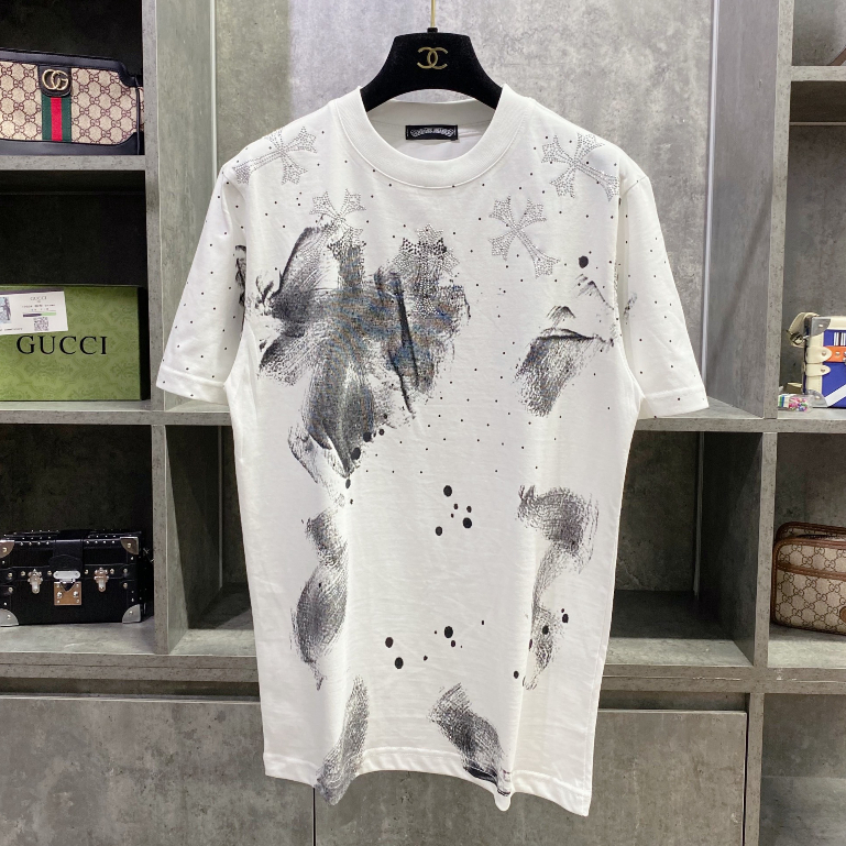 Áo Phông Cho me Heas.tt Siêu Phẩm Họa Tiết Cổ Đính Đá_Áo Thun Nam Nữ Bản Hoàn Thiện