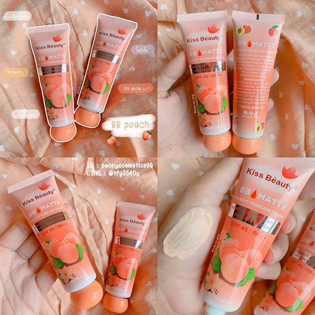 Kem Nền BB Cream TRÁI ĐÀO CAM Kissbeauty 58944 nội địa sỉ rẻ lâu trôi mềm mịn