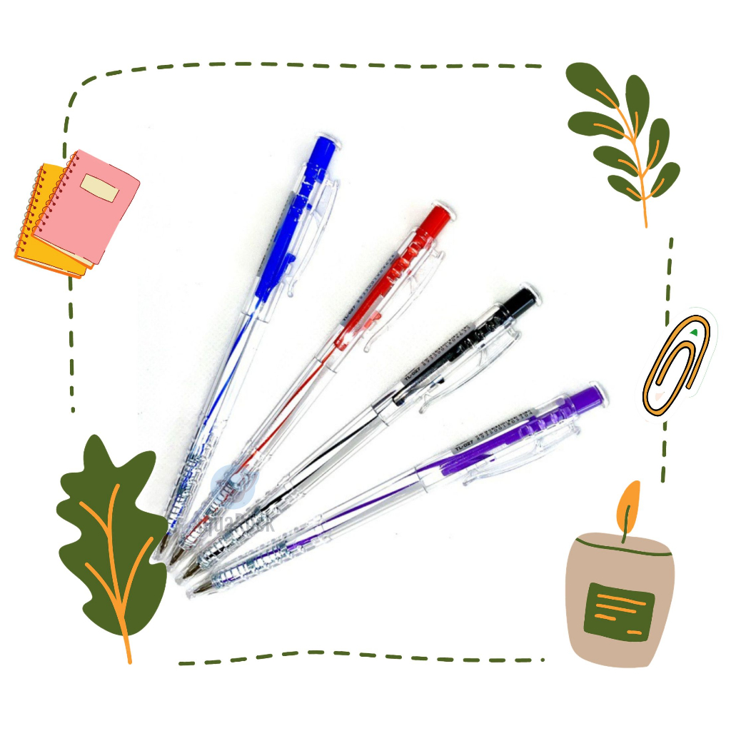 Bút viết bi bấm Thiên Long TL027 / TL-027 ngòi 0.5mm chất lượng tốt