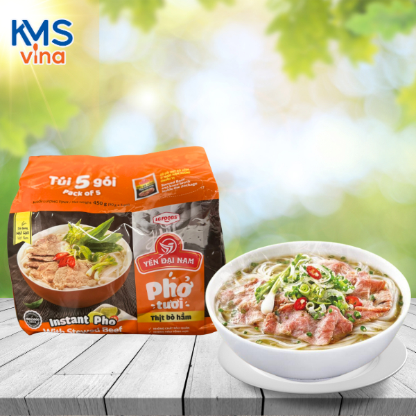 Phở tươi thịt bò hầm 450g