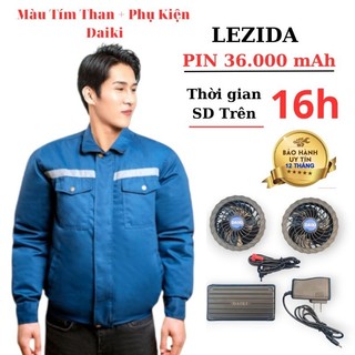 Áo điều hòa nhật bản Lezida Dung Lượng 36.000 Quạt 12V