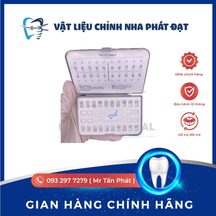 Mắc Cài Sứ Rãnh Kim Loại Dùng Trong Chỉnh Nha