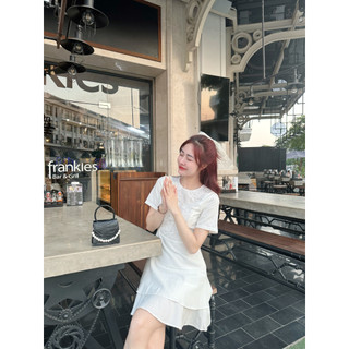 LIGAM - ĐẦM PHỐI REN TRẮNG MAVI