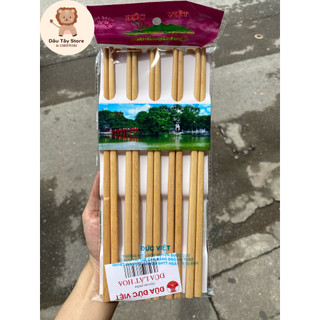 Vỉ 10 đôi đũa gỗ đức việt, đũa tre đức việt, đũa ăn cơm hàng loại 1 cao cấp