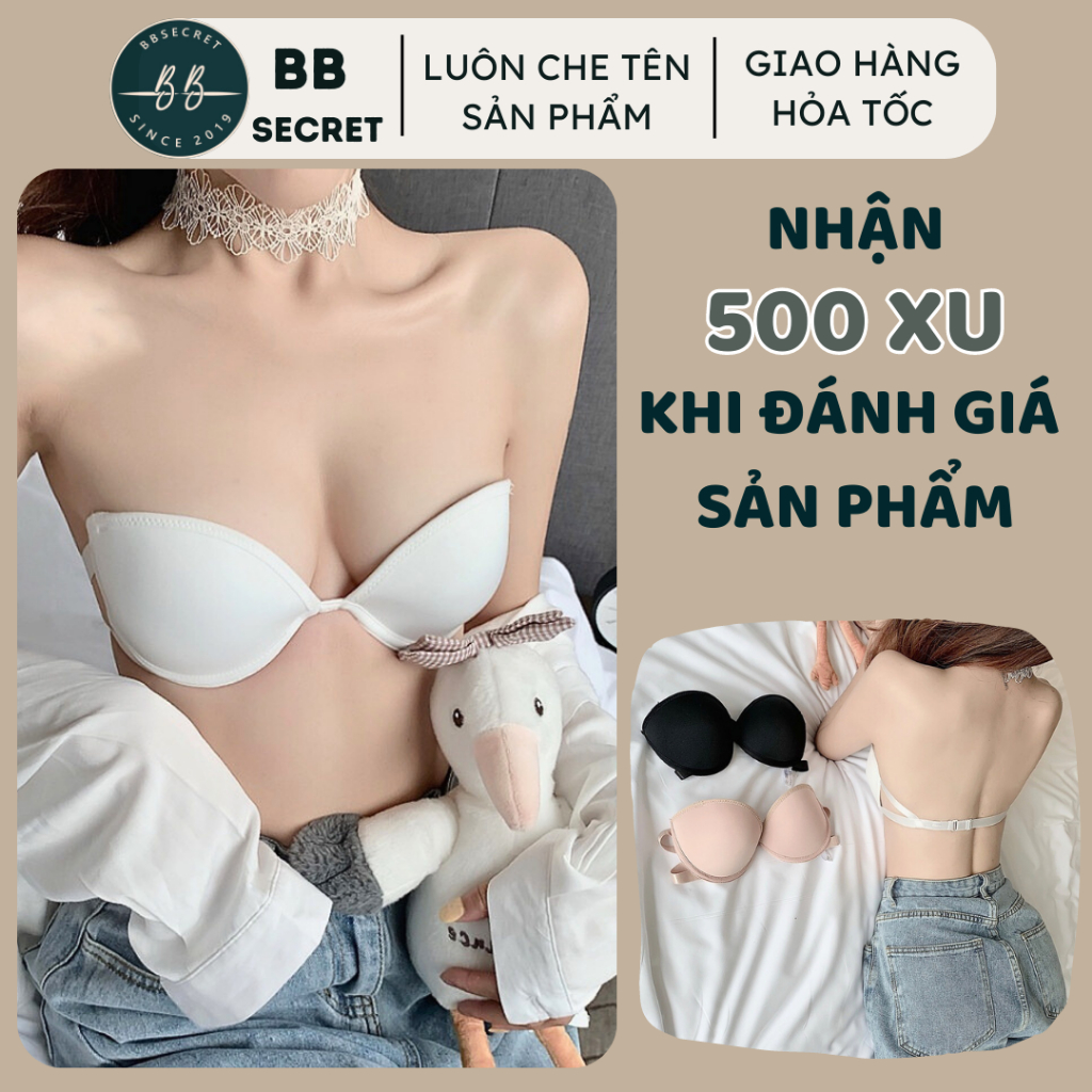 Áo Lót Nữ Cúp Ngực Không Dây Nâng Ngực Tạo Khe Sexy Gợi Cảm Chống Tụt (Tặng Dây Quai Trong) 245.26 - Bb Secret