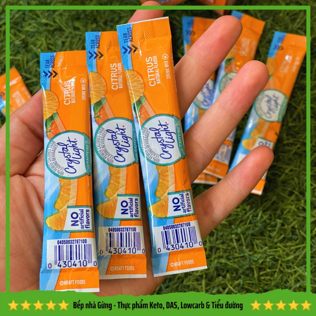 Crystal Light vị hoa quả  - For Keto, DAS, Lowcarb, Eatclean & Tiểu đường