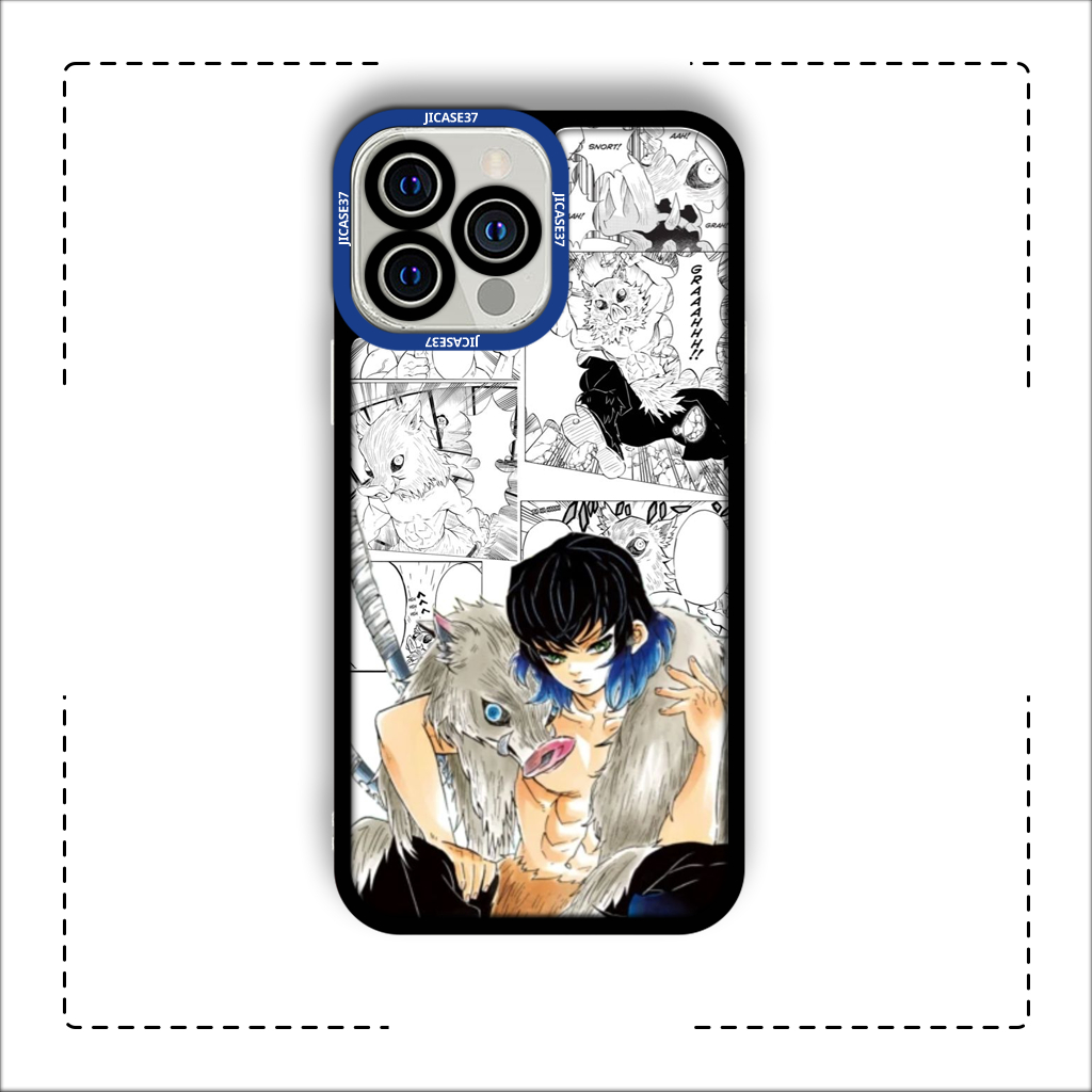 Ốp lưng iphone cạnh vuông JM Inosuke Demon slayer anime 6plus/6s/6splus/7/7plus/8/8plus/x/xs/11/12/pro/max/plus/promax