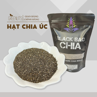 Hạt chia organic chia seeds black bag greenuts nhập khẩu úc hỗ trợ giải nhiệt giảm cân 500g
