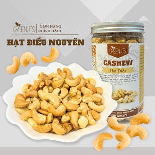 Hạt điều sạch lụa bình phước sấy nguyên vị greenuts size a cồ 500g