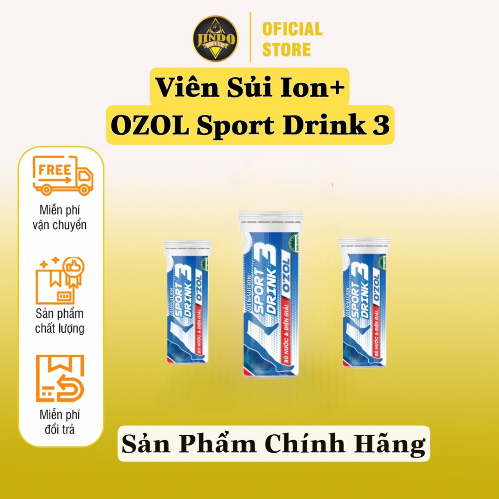Viên Sủi Ion+ Sport Drink 3 Ozol - Bù Nước Và Điện Giải Kèm Các Vitamin, Acid Amin Cho Cơ Thể