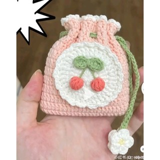 Túi len handmade kiểu dây rút