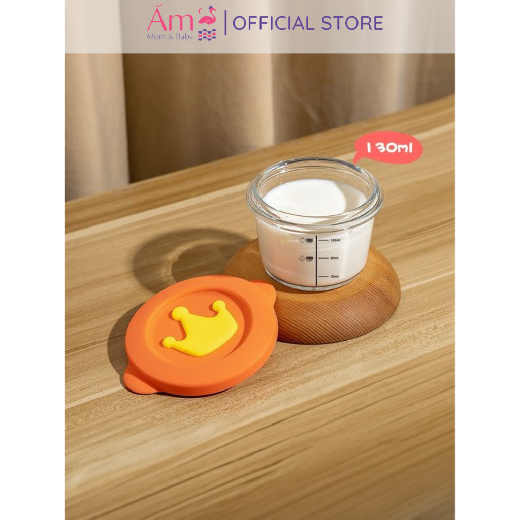 Lọ Thủy Tinh Ấm Baby Có Nắp 130ml, Hũ Thủy Tinh Đựng Gia Vị Chịu Nhiệt Ấm Gift Decor