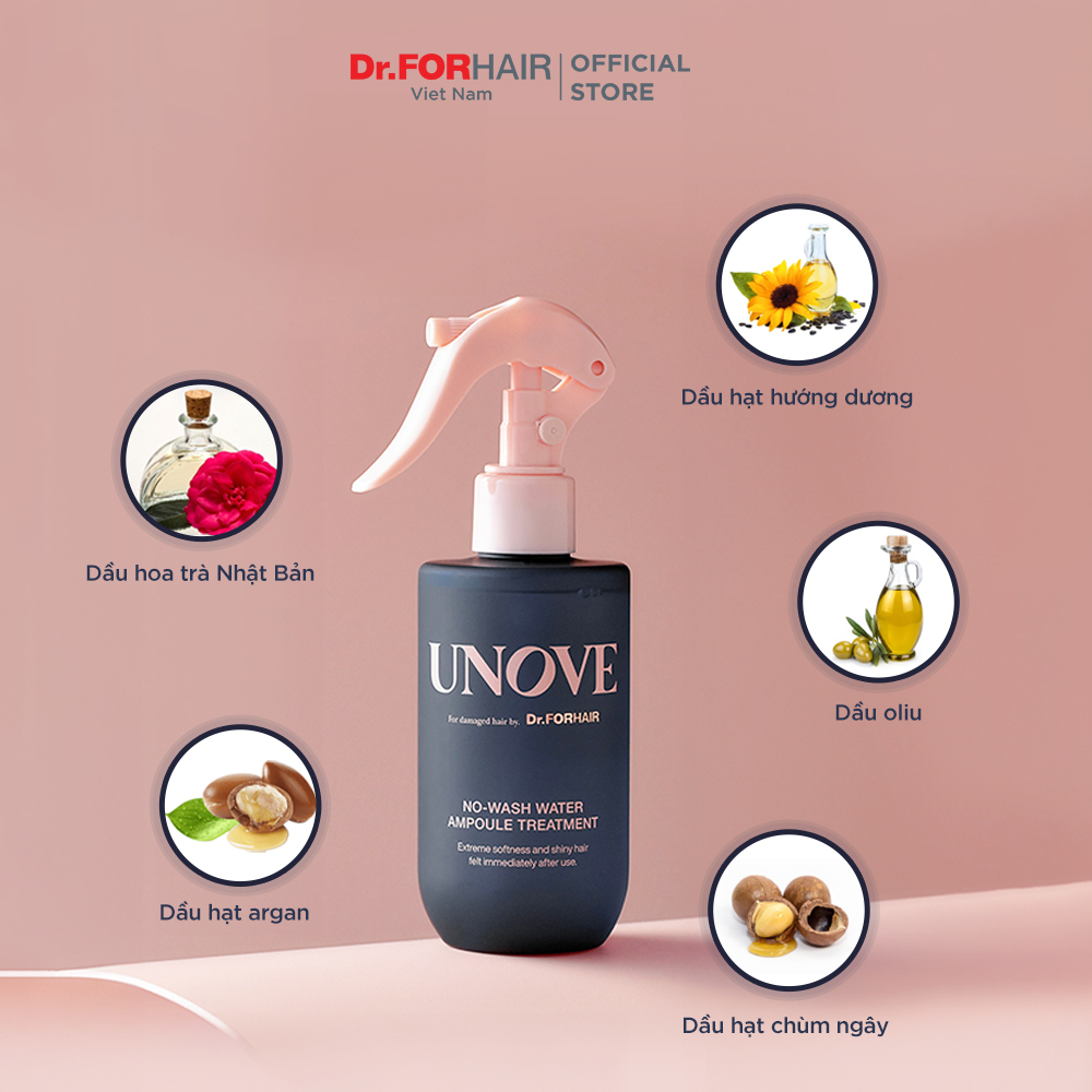 Tinh chất xịt dưỡng phục hồi tóc Dr.FORHAIR UNOVE No-Wash Ampoule Treatment 200ml