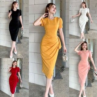 Đầm body khoét vai kết ngọc cao cấp-TKO TẶNG KÈM HOA TAI THỜI TRANG