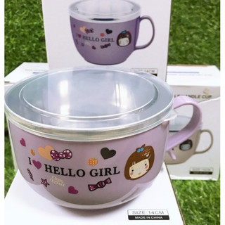CA TÔ THỐ CA NẤU MÌ LÕI INOX GIỮ NHIỆT TỐT TẶNG KÈM NẮP VÀ THÌA-TÔ THỐ ĂN MỲ 2 LỚP CAO CẤP CÓ QUAI CẦM CHỐNG NÓNG KÈM MU
