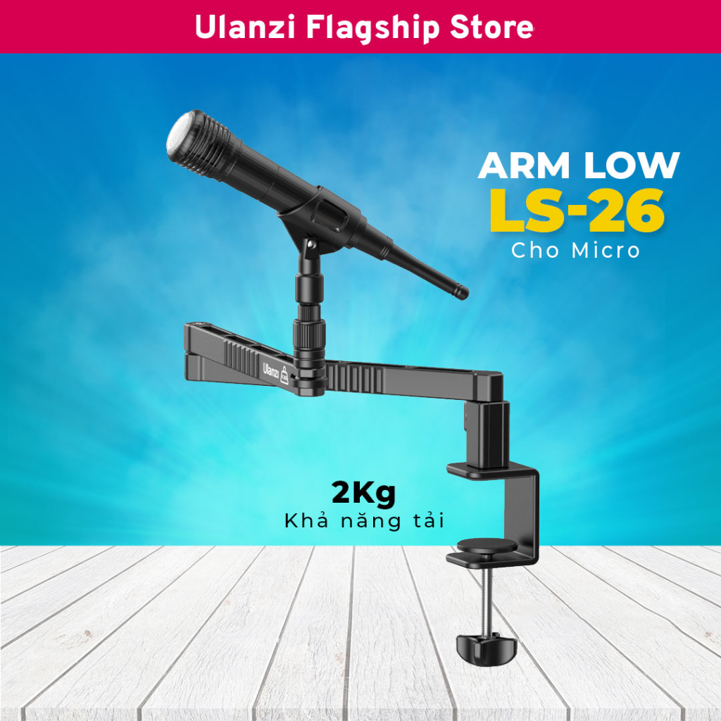 Ulanzi LS26 - Tay ARM Low Kẹp MicroPhone thông minh thiết kế gấp gọn