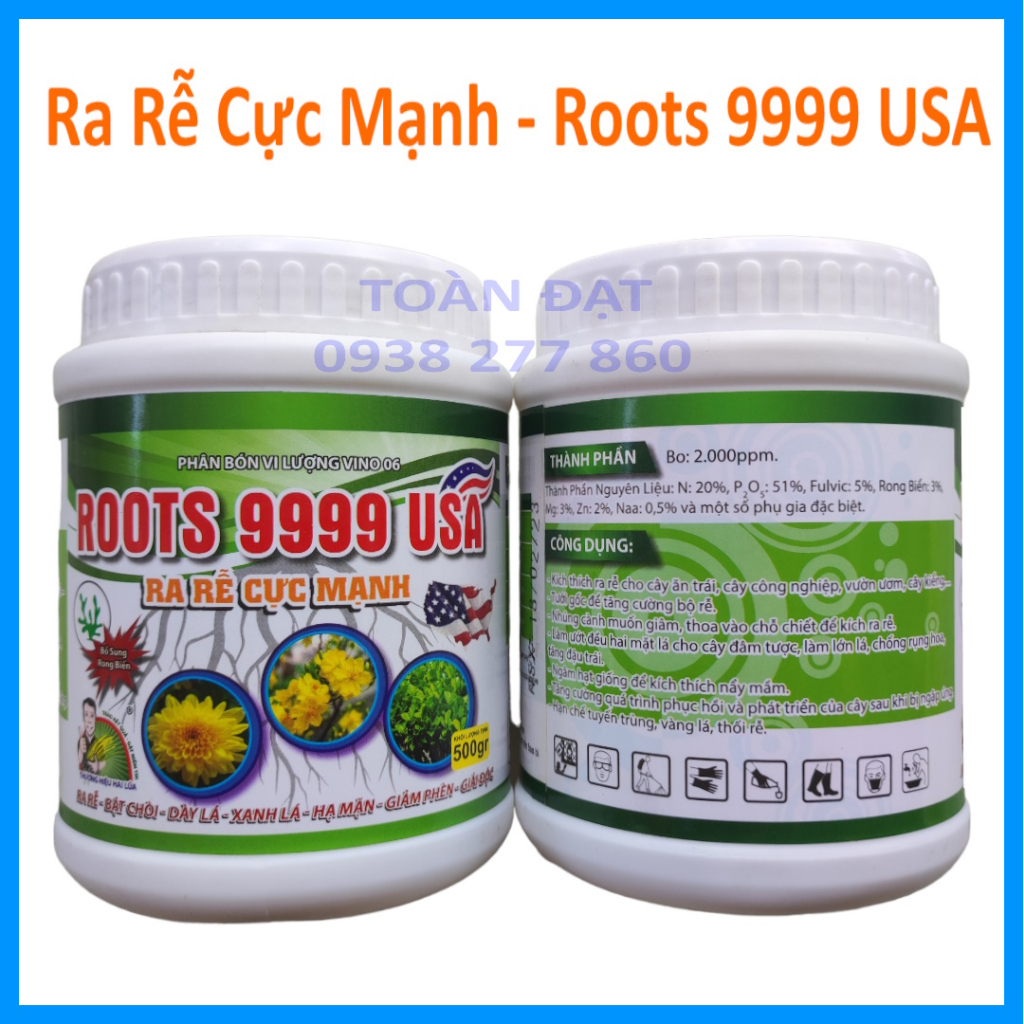 Kích Ra Rễ Cực Mạnh Roots USA (500gr) Phân bón cho mai vàng, bonsai và các loại cây trồng